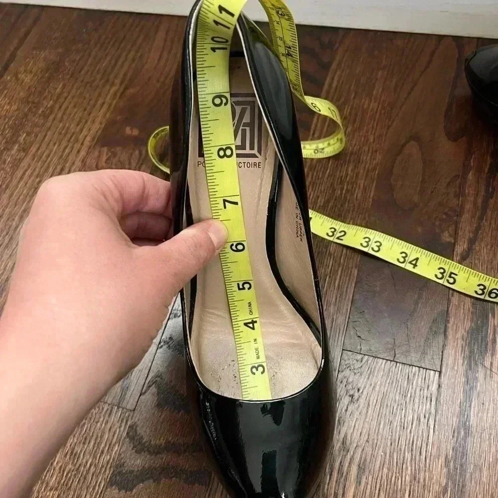 Pour La Victoire Black Irina Patent Leather Platform Pumps Heels Wm Size 7 $250